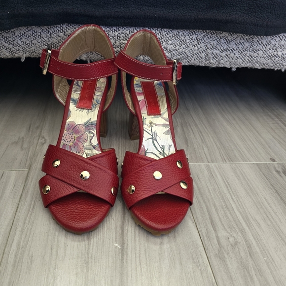 SNG sanangel red high heel sandals - Picture 1 of 6